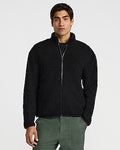 Express Men's Sherpa Mock Neck Zip Sweatshirt in Black Small