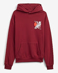 Express Men's Tiger X Logo Fleece Hoodie in Burgundy