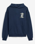 Express Men's Snakeskin X Logo Navy Fleece Hoodie in Navy Blue