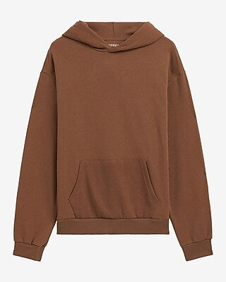 Express Men's Chocolate Brown Fleece Hoodie in Chocolate Truffle