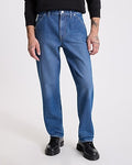 Express Men's Loose Stretch Carpenter Jeans in Medium Wash