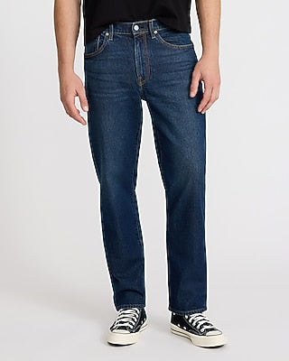 Express Men's Loose Stretch Jeans in Dark Wash