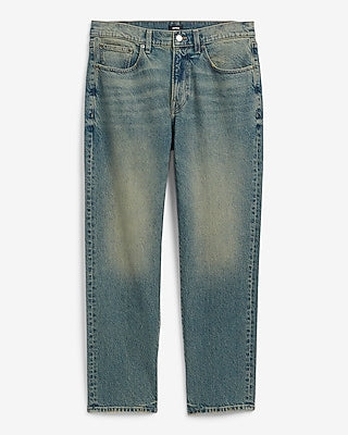 Express Men's Loose Stretch Jeans in Medium Wash