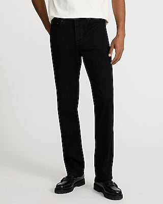 Express Men's Straight Hyper Stretch Jeans in Black