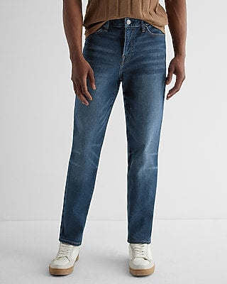 Express Men's Athletic Slim Stretch Jeans in Dark Wash