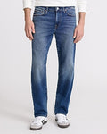 Express Men's Straight Stretch Jeans in Medium Wash