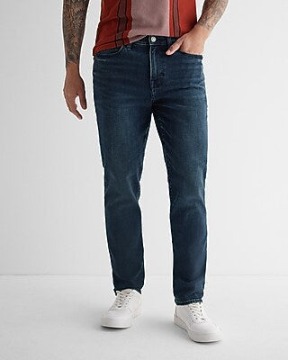 Express Men's Athletic Slim Hyper Stretch Jeans in Dark Wash