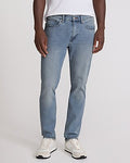 Express Men's Straight Medium Wash Stretch Jeans in Denim