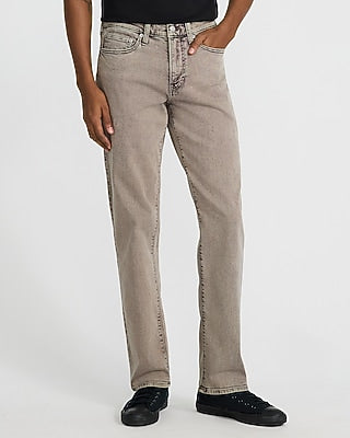 Express Men's Straight Faded Wash Hyper Stretch Jeans in Denim