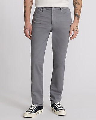 Express Men's Slim Gray Hyper Stretch Jeans in Crystal Gray