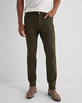 Express Men's Slim Dark Olive Hyper Stretch Jeans in Olive Green