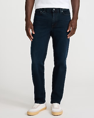 Express Men's Slim Straight Stretch Jeans in Dark Wash