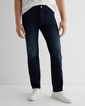 Express Men's Slim Straight Hyper Stretch Jeans in Dark Wash