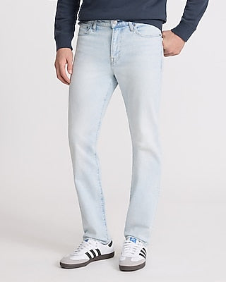 Express Men's Slim Straight Stretch Jeans in Light Wash
