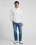 Express Men's Slim Straight Stretch Jeans in Medium Wash