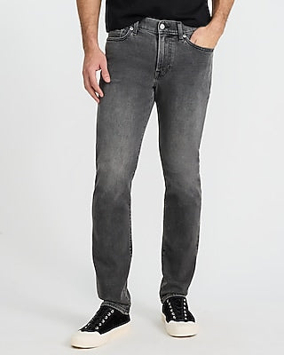 Express Men's Slim Black Wash Stretch Jeans in Dark Wash