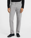 Express Men's Slim Straight Gray Wash Flex Fleece Jeans in Iron