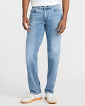 Express Men's Slim Straight Light Wash Flex Fleece Jeans in Medium Wash