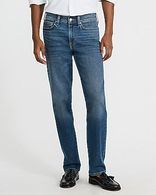 Express Men's Slim Straight Jeans in Dark Wash