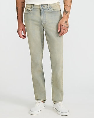 Express Men's Slim Acid Stretch Jeans in Light Wash