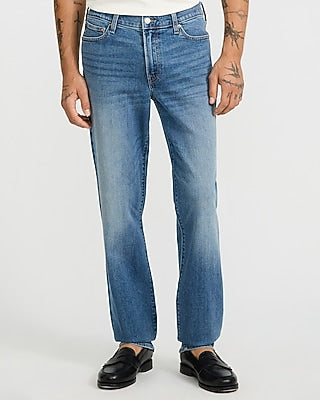 Express Men's Slim Straight Jeans in Medium Wash