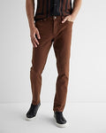 Express Men's Skinny Brown Hyper Stretch Jeans in Potting Soil