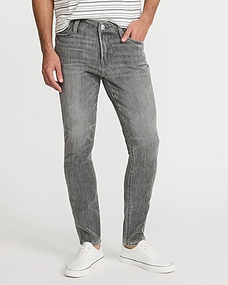 Express Men's Skinny 4-Way Hyper Stretch Jeans in Gray