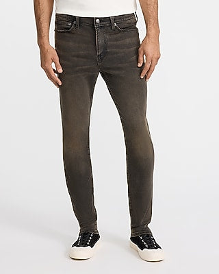 Express Men's Skinny Flex Fleece Jeans in Dark Wash