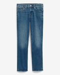 Express Men's Bootcut Medium Wash Stretch Jeans in Dark Wash