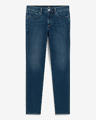 Express Men's Skinny Medium Wash Stretch Jeans in Light Wash
