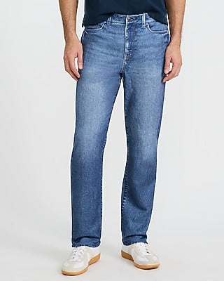 Express Men's Straight Sweatpant Jeans in Dark Wash
