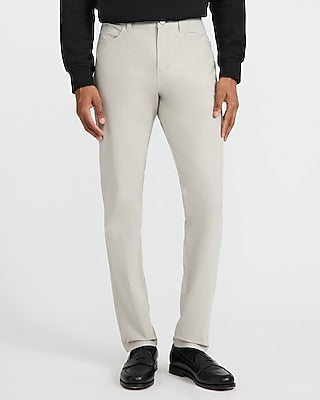Express Men's Slim 5 Pocket Everyday Performance Pant in Sterling Silver