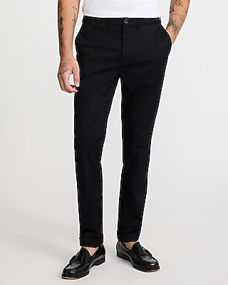 Express Men's Skinny Comfort Waist Hyper Stretch Chino in Pitch Black