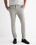 Express Men's Super Skinny Comfort Waistband Hyper Stretch Chino in Sport Gray