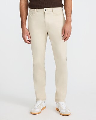 Express Men's Skinny 5 Pocket Comfort Waist Hyper Stretch Chino in Oyster