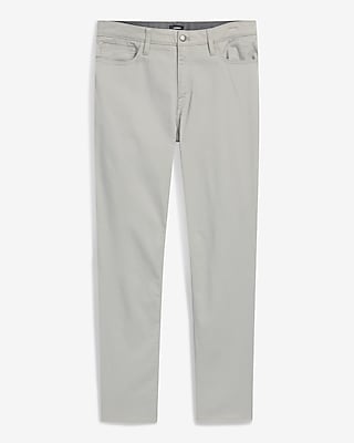 Express Men's Slim 5 Pocket Comfort Waist Hyper Stretch Chino in Sterling Silver