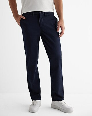 Express Men's Straight Fit Hyper Stretch Chino in Navy