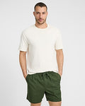 Express Men's 6" Cotton-Blend Drawstring Elastic Waist Short in Brown Small