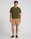 Express Men's 6" Striped Cotton Stretch Drawstring Elastic Waist Shorts in Navy Stripe