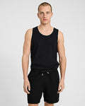 Express Men's 6" Textured Chevron Drawstring Elastic Waist Short in Black Small