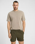 Express Men's 5" Drawstring Elastic Waist Everyday Performance Short in Green Small