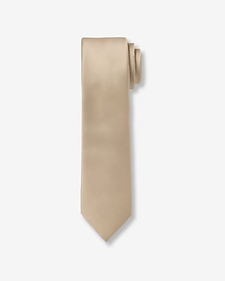 Express Men's Narrow Solid Tie in Champagne