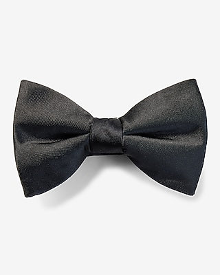 Express Men's Solid Bow Tie in Black