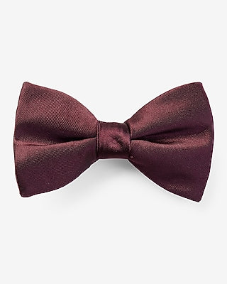 Express Men's Solid Bow Tie in Burgundy
