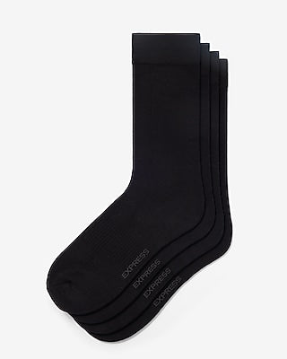Express Men's 2 Pack Black Dress Socks in Pitch Black