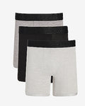 Express Men's 5 1/2' Moisture-Wicking Performance Boxer Briefs 3 Pack in Pitch Black