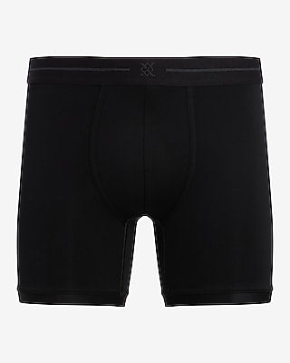 Express Men's 5 1/2" Compression Boxer Briefs in Pitch Black