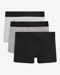 Express Men's 2 1/2" Moisture-Wicking Performance Trunks 3 Pack in Pitch Black