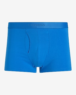 Express Men's 2 1/2" Cotton-Blend Trunks in Sapphire Blue