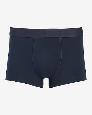 Express Men's 2 1/2" Cotton-Blend Trunks in Blue Small